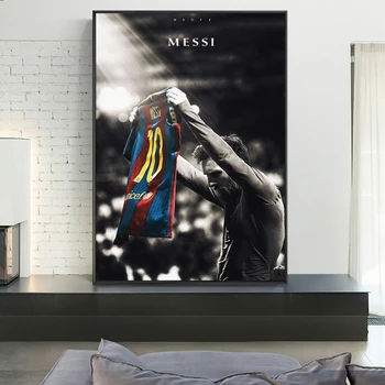

Football Sport Star Lionel Messi Retro Poster Prints Soccer Player Canvas Painting Room Wall Art Picture Home Decoration Cuadros