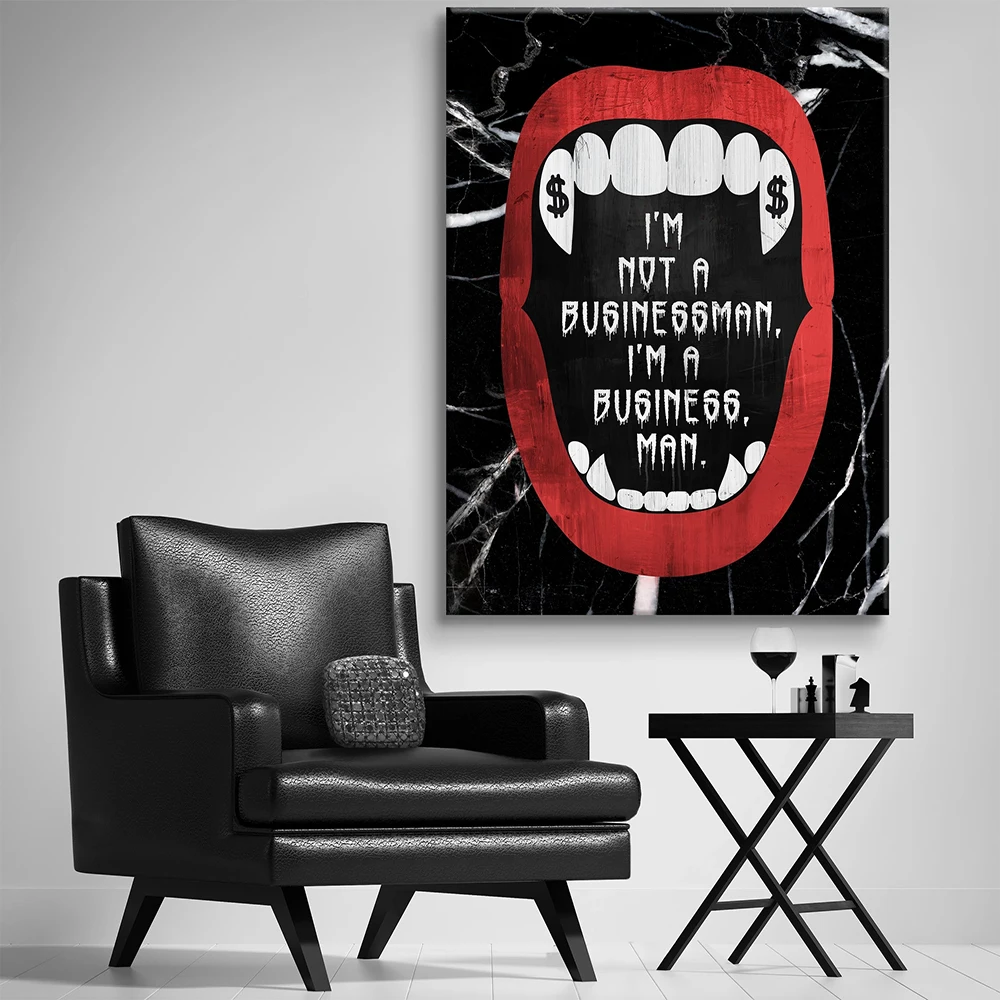 AAHH-Modern-Culture-Canvas-Painting-Red-Lips-with-White-Teeth-Art-Quote-Canvas-Art-Decor-Wall
