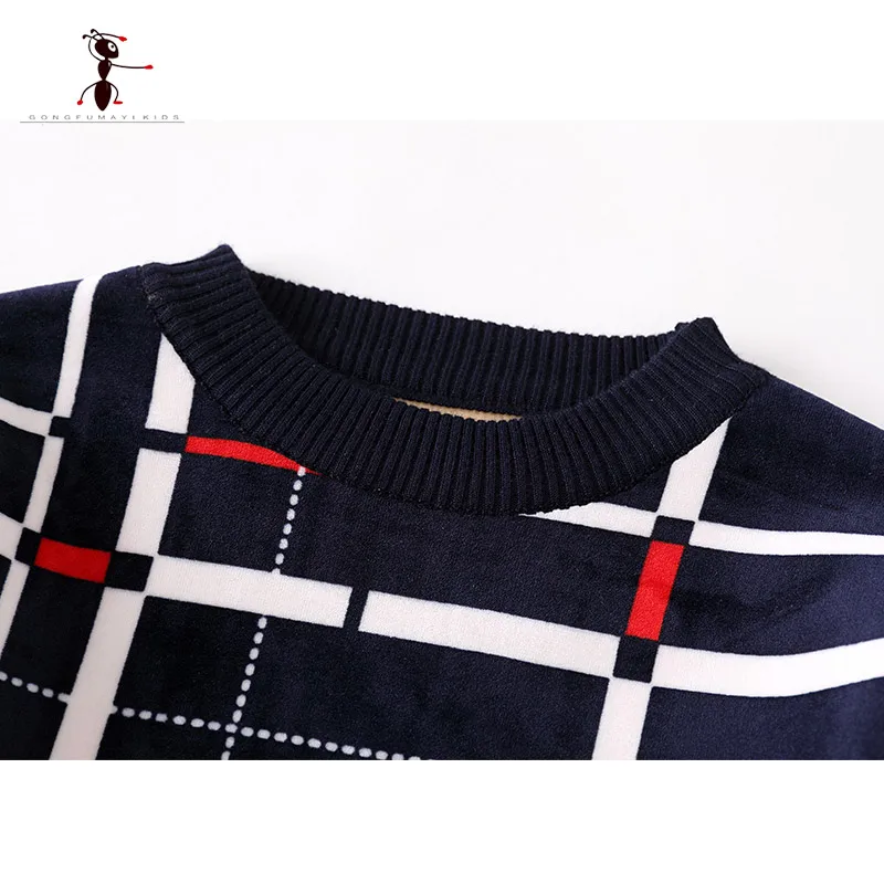 Kung Fu Ant/ Детский свитер для мальчиков; детская одежда; сезон осень-зима; теплый детский свитер; пуловер
