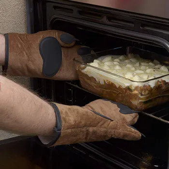 

New Household Bear Paw Shape Insulated Silicone Anti-scalding Gloves Oven Mitts Kitchen Tool