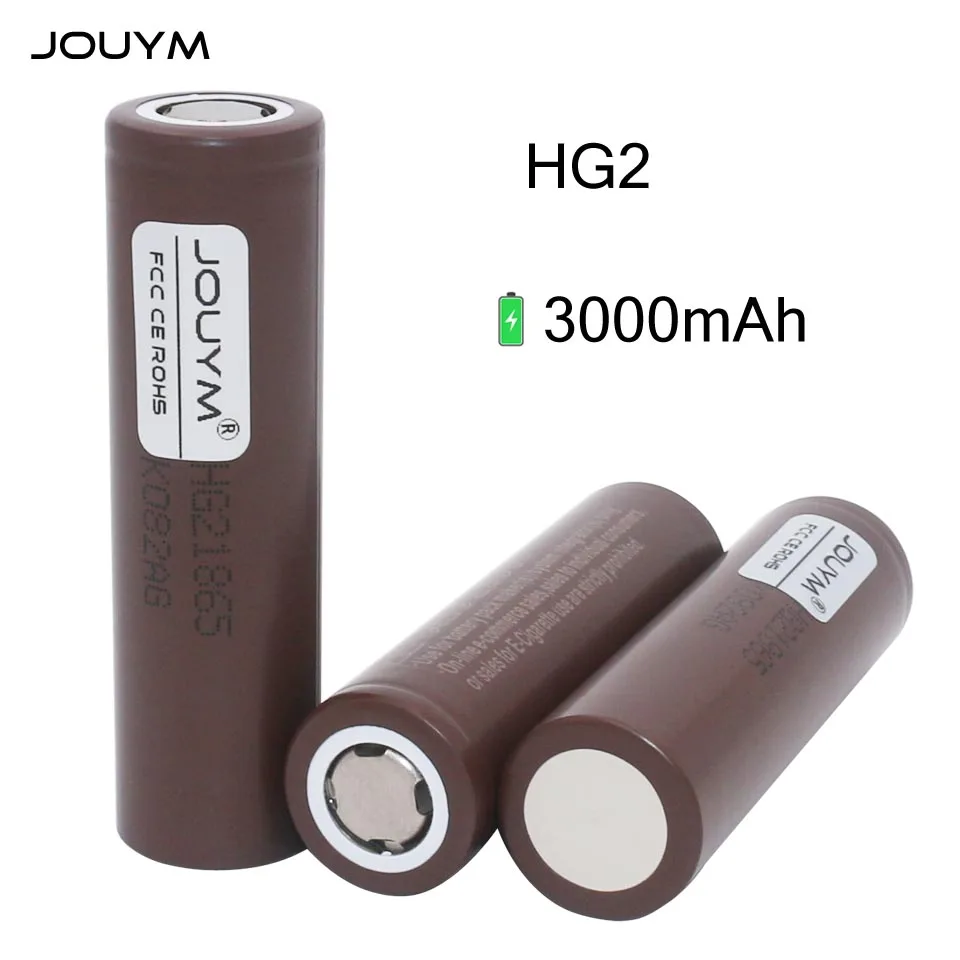 

JOUYM 18650 Battery HG2 3000mAh 3.6V 18650 Li-ion Rechargeable 20A Power Battery