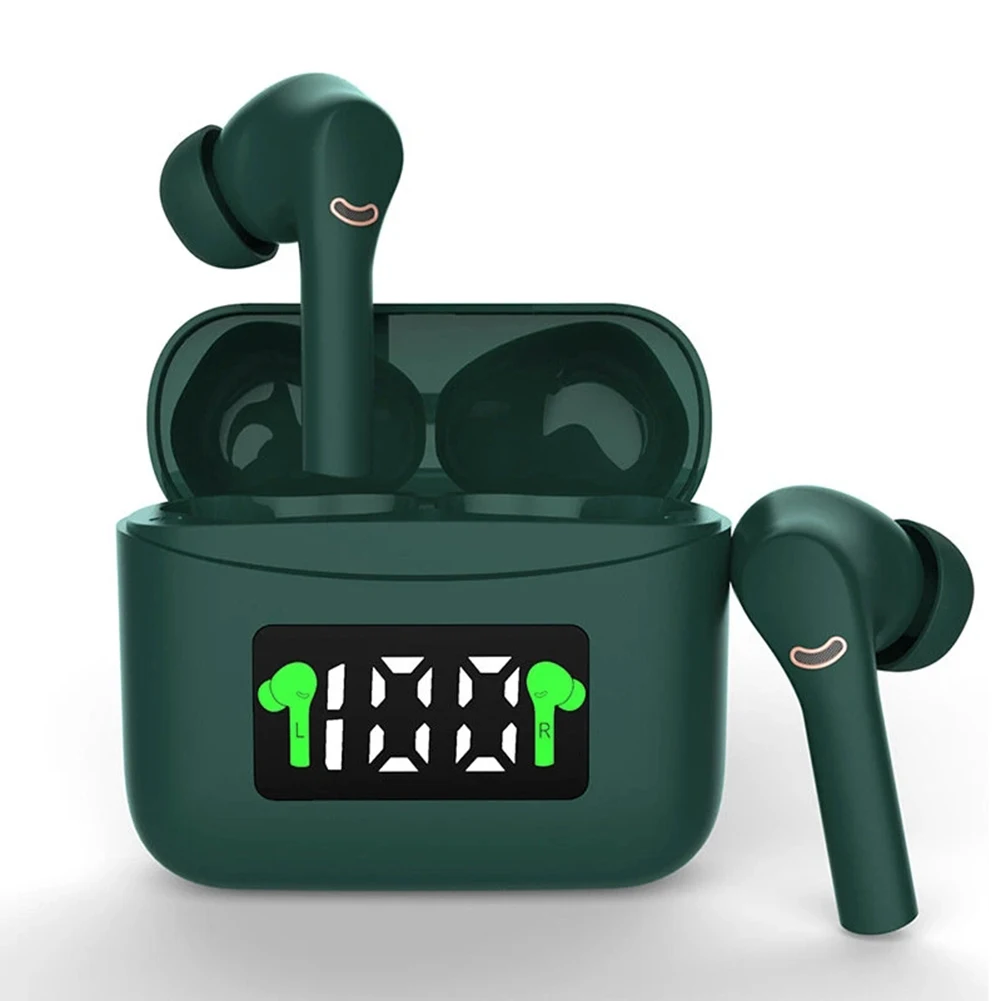 Bluetooth 5 2 Waterproof Headset with Microphone Noise Reduction LED Display