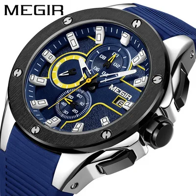 

Mei gainer megir MEN'S Watch Multifunction Quartz Watch Men Calendar Watch 2020