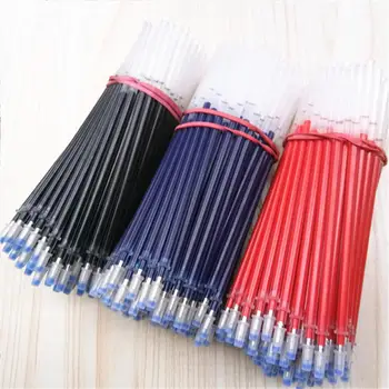 

100pc Gels Pen Refill Rod 0.5mm Pens Set Blue/Black/Red Ink Office School Stationery Writing Tool Office