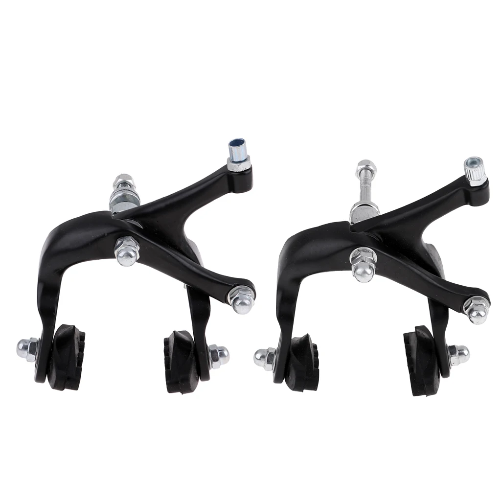 Professional Aluminum Alloy Front Rear Lever Cable Housing,Side Pull 47-57mm Clamp BMX Road Bike Bicycle Caliper Brake Set