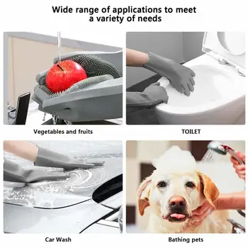 

Free Sheeping Magic Silicone Dishwashing Scrubber Dish Washing Sponge Rubber Scrub Gloves Kitchen Cleaning 1 Pair 0212