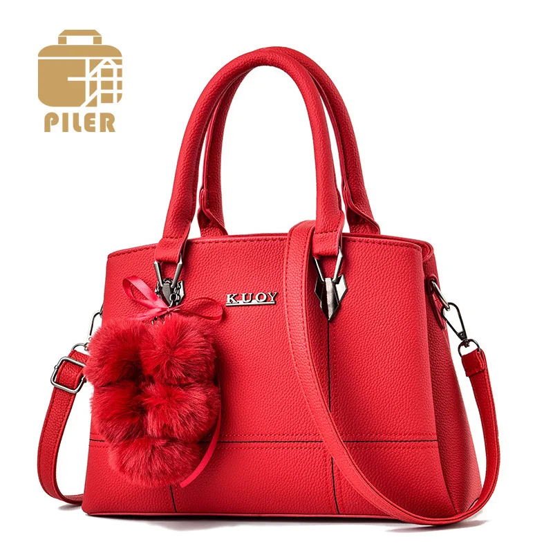 

Piler Ladies Tote Hand Bags Leather Women Bags Designer Crossbody Messenger Bags Luxury Handbag Female Brand Shoulder Bag 2019