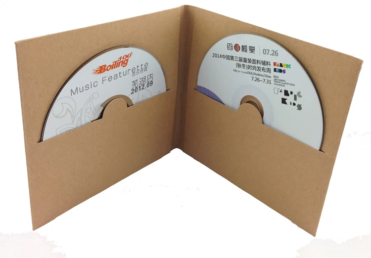 

Wholesale 100Pcs 12.8*13.5cm High Quality Disc CD Sleeve 250gsm Thick Kraft Paper Party Bag Cover CD DVD Envelopes Package Box