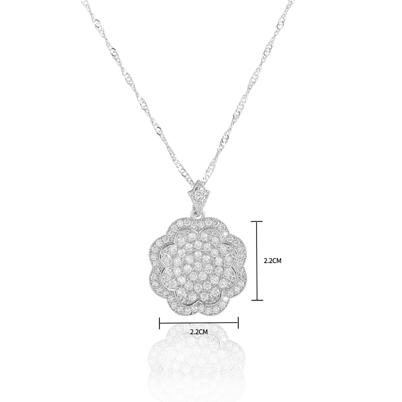 Геометрическое круглое серебряное ожерелье-чокер для женщин, кубический цирконий, кристальная цепочка, ожерелье, подарок для лучшего друга