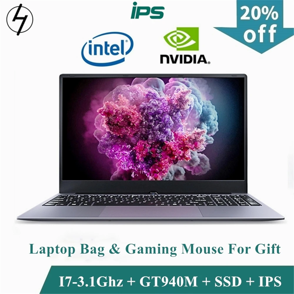 LHMZNIY Gaming laptop 15.6inch Metal Body Intel i7 6500U 16GB RAM 2G Dedicated Video Card Windows 10 Notebook Game Office Work