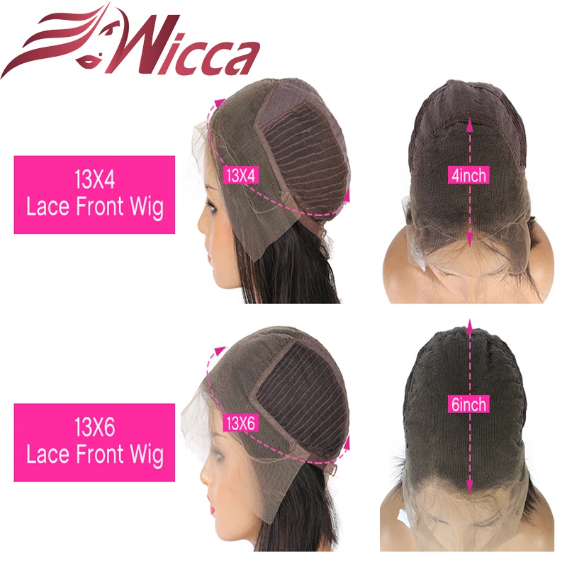 Wicca Ombre 13X6 кружевные передние человеческие волосы парики с детскими волосами прямые Remy бразильские волосы предварительно выщипанные для женщин