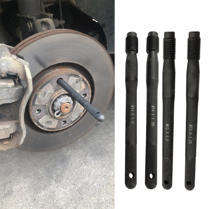 Black Wheel Hangers Alignment Pin Guide Tool 12x1.25/14x1.5 Positioning Pin Dowel Mounting Guide Bolt Car Tire Replacement