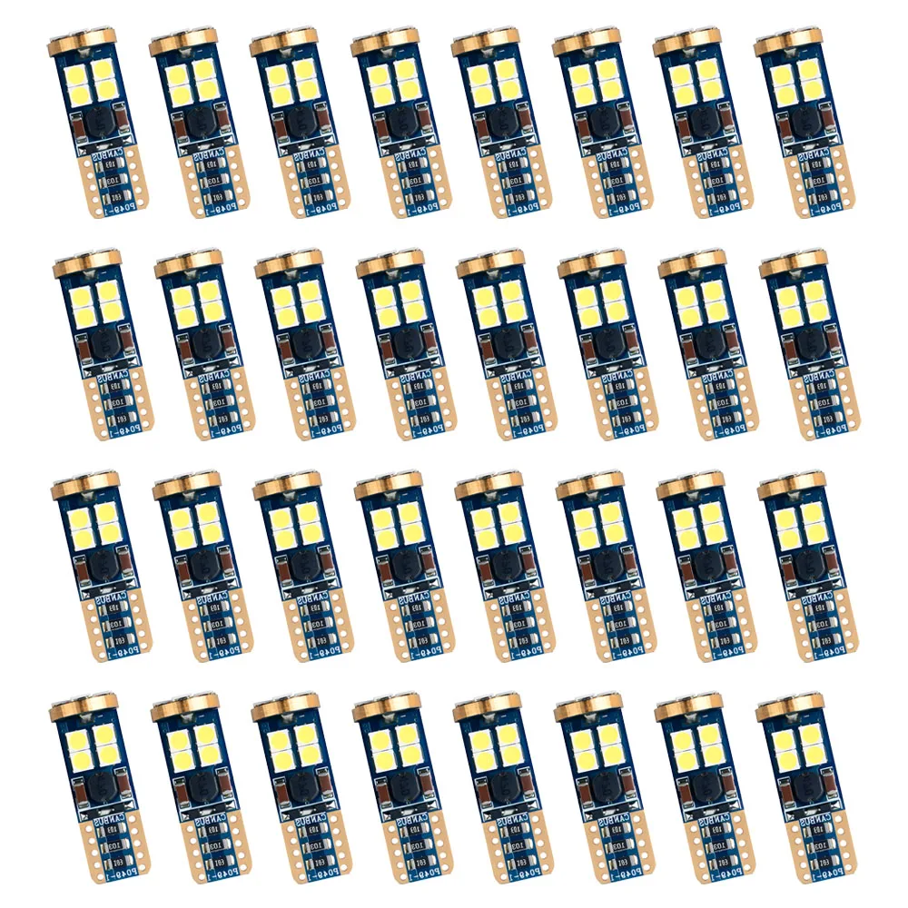 

100Pcs/Lot Wholesale T10 194 168 W5W 12 SMD 3030 LED Car Bulb Signal License Plate Lamp Interior Clearance Reading Light Canbus