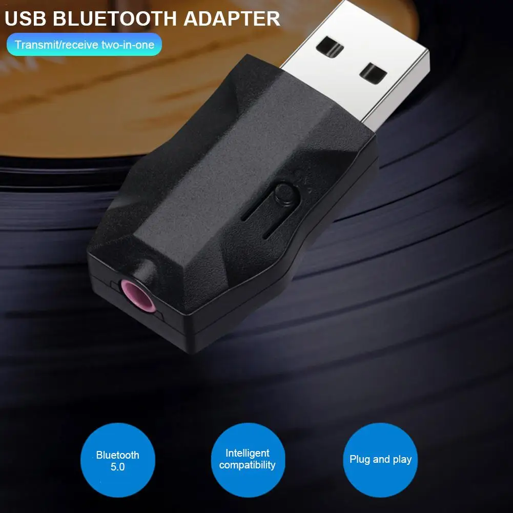 USB Bluetooth 5,0 музыкальный приемник 3,5 мм аудио передатчик Hands-free автомобильный адаптер Dongle 5,0 EDR приемник для стерео наушников La