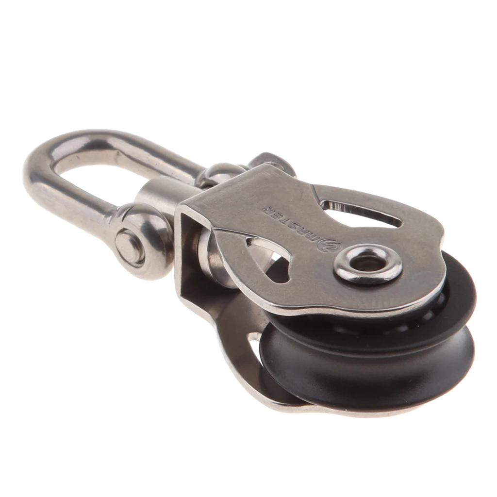 Swivel 22mm Single Pulley Bearing Block for Marine Wire Rope Sailing Boat