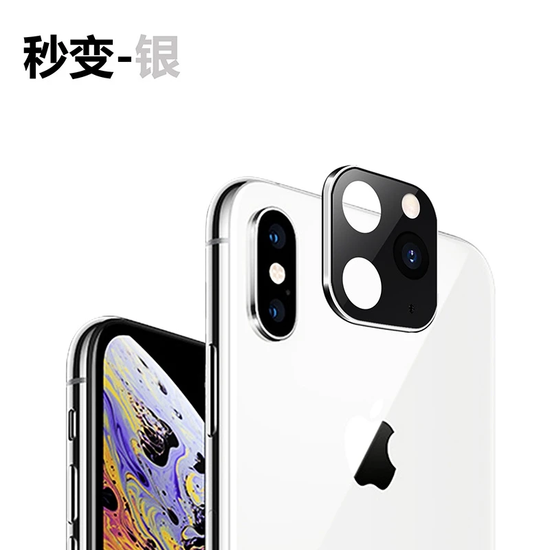 20 шт./лот, для iPhone 11 Pro Max, объектив камеры, закаленное стекло, Сменный Чехол для iPhone X XS MAX, титановый сплав, чехол для камеры