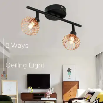 

Adjustable 2-Way Ceiling light Nordic Ceiling Lights Loft G9 Cage Room Lights Creative Ceiling Light Lamps For Home Decor