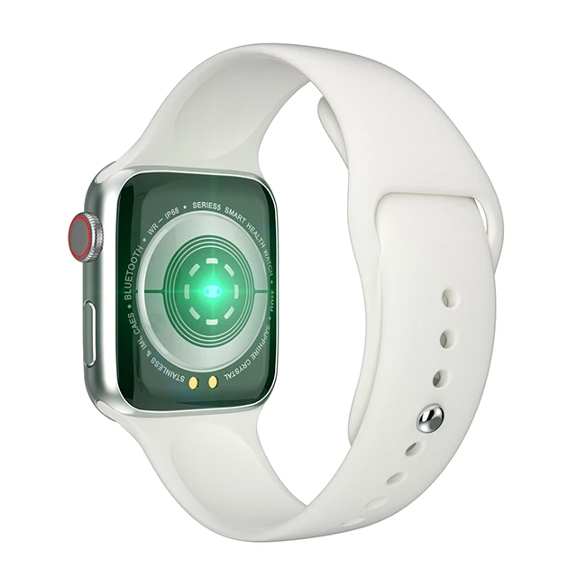 SCOMAS IWO умные часы 44 мм 1,5" сенсорный экран для сердечного ритма Монитор артериального давления Smartwatch PK IWO 12 для Android iOS - Цвет: Белый