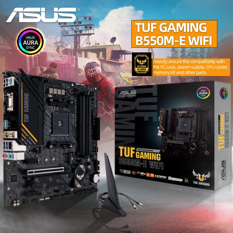 the best pc motherboard ASUS New TUF GAMING B550M-E (WI-FI) Motherboard Mining Kit Ryzen AM4 CPU Micro-ATX B550M AMD B550 DDR4 Xeon 4600(OC) MHz 128G motherboards computer