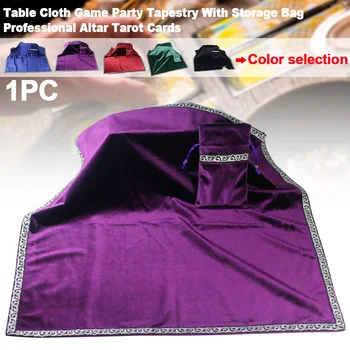 

Velvet Vintage Professional Soft With Storage Bag Party Decorative Wicca Table Cloth Weaving Tapestry Altar Tarot Cards Game