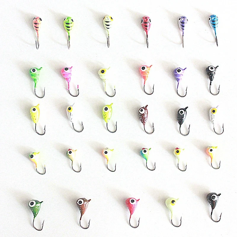 54Pcs And Boxes Fishing Lure Winter Ice Fishing Hooks Hard Bait Pesca Tackle Isca Artificial Bait Crankbait Swimbait
