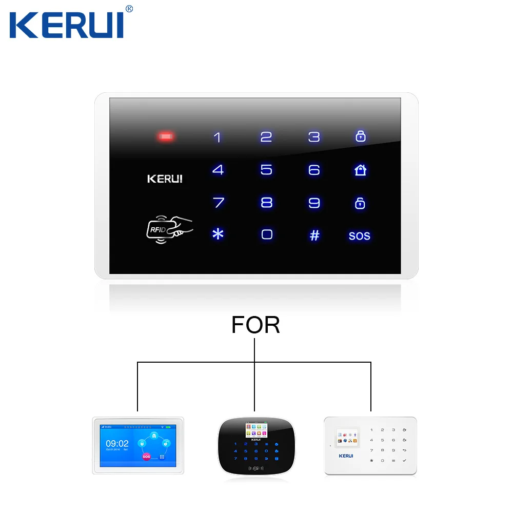Kerui K16 Wireless RFID Touch Keyboard For Wifi PSTN GSM Home House Alarm System Security System 433MHz