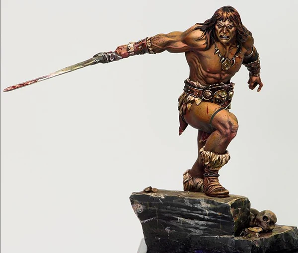 Unassambled 1/24 75mm ancient man warrior stand with sword Resin figure miniature model kits Unpainted | Игрушки и хобби