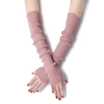 

Hot 2020 Cycling Arm Sleeve Summer Ice Printing Sleeve Cuff Cartoon Woman Travel Guard Decoration Gloves Stretch Warm Luvas