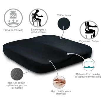 

Memory Foam Seat Cushion Slow Rebound Soft Home Office Chair Cushion Pad HKS99