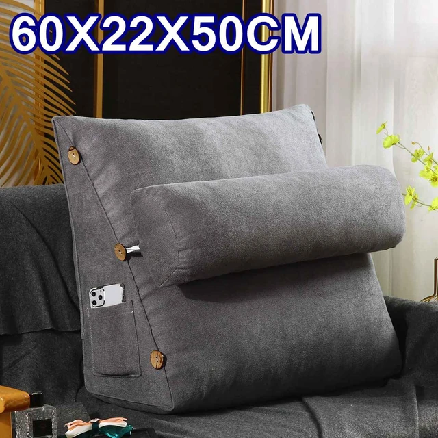Bed Couch Chair Blanket Sofa Cushion With Triangular Backrest Pillow Bed  Backrest Office Chair Pillow Support Waist Cushion - Cushion - AliExpress