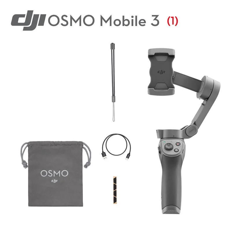 Mobile 3 - 1 DJI Osmo Mobile 3/Mobile 3 комбинированный стабилизатор 3-осевой складной карданный ручной карданный стабилизатор для смартфона, обеспечивающий стабильную съемку видео - Цвет: Mobile 3 - 1