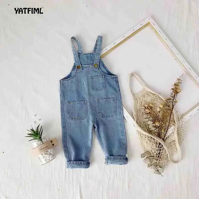 style2 YATFIML джинсы для маленьких мальчиков и девочек, Осенний комбинезон, детская одежда, детские джинсовые комбинезоны, детские штаны, комбинезоны - Цвет: style2