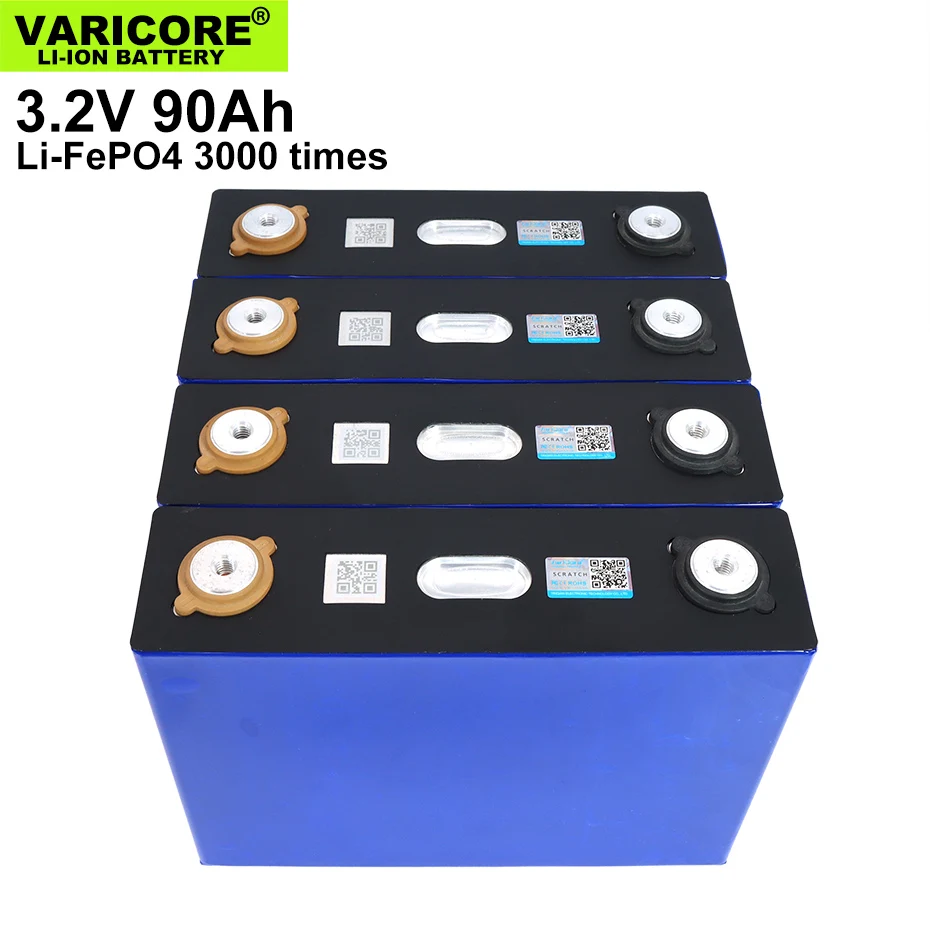 2020 NEW 16PCS 3.2V 90Ah Lithium Iron Phosphate Cell lifepo4 battery solar 24V180AH 48V90Ah cells not 120Ah US TAX FREE | Электроника