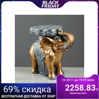 

Floor stand "Elephant" 34 cm, golden, silver
