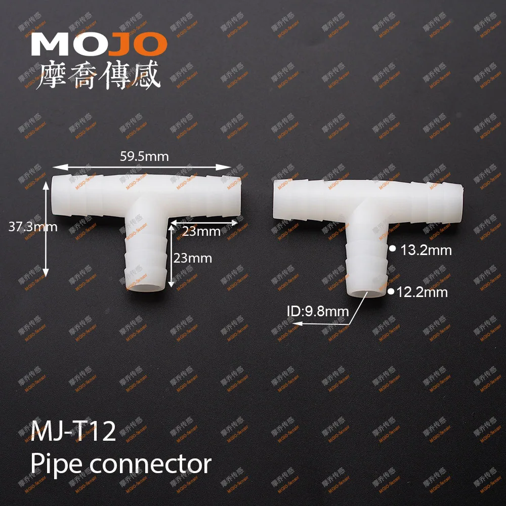 100 шт./лот) MJ-T12 pe Tee соединители труб 12 мм Трехходовой шланг Соединительный фитинг