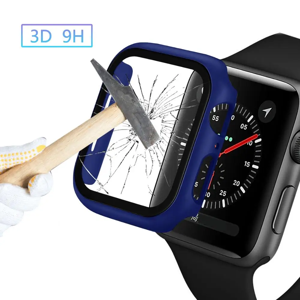 

Anti-Scratch Watch Case Full Cover+Tempered Flim Glass Screen Protector For Apple Watch 38/42/40/44mm For iWatch Series 5 4 3 2