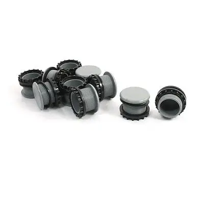 

22mm Dia Mounting Hole Pilot Light Push Button Switch Plug Gray 10 Pcs