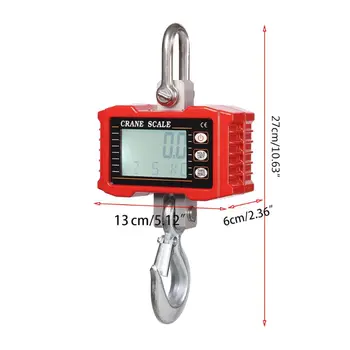 

1000KG/2000LBS Digital Hanging Scale Industrial Heavy Duty Crane Scale with Accurate Reloading Spring Sensor R7RD