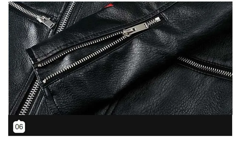 Men Fashion Pu Leather Jackets Eagle Embroidery Motorycle Faux Leather Jackets Coats For Male Brand Designer (11)