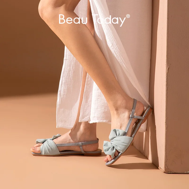 Босоножки BeauToday женские из микрофибры сандалии с ремешком на пятке и открытым