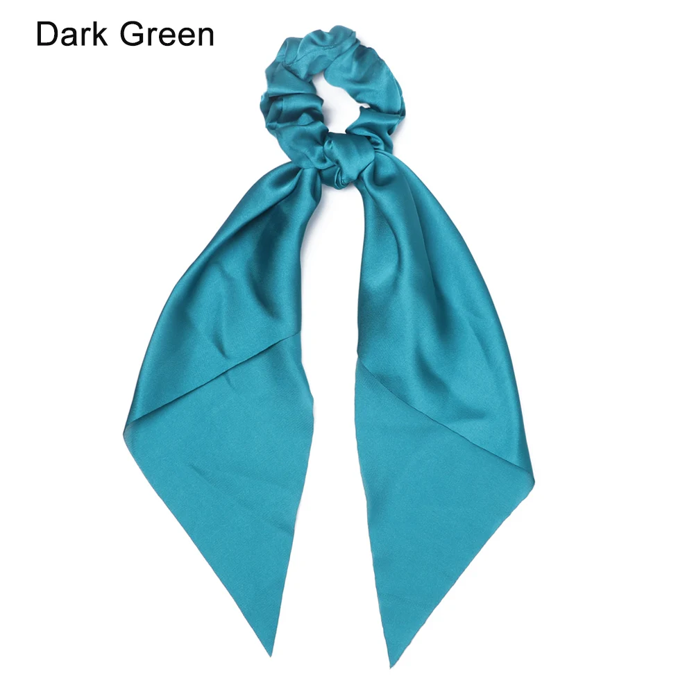 dark green Крупногабаритный бант, заколки для волос в богемном стиле, Галстуки для волос, заколки для волос для девочек, аксессуары для волос для женщин, Шпилька-бант, конский хвост, держатель - Цвет: dark green