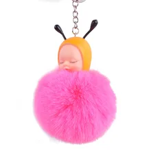 Горячая Распродажа-Плюшевый пом-ключ "Помпон" кольцо Taitouwawa милая кукла сумочка с брелоком подвеска брелок