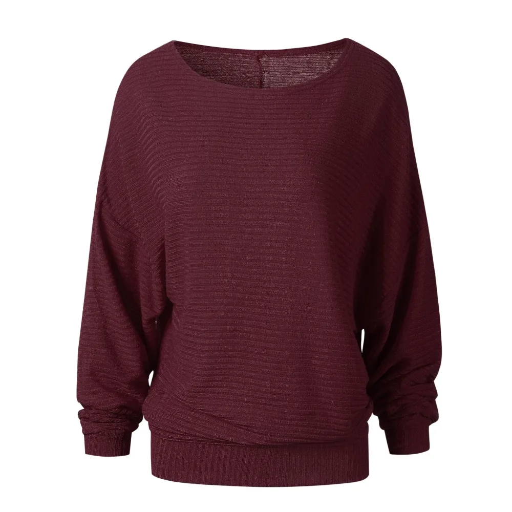 Осенне-зимний модный женский свитер с длинным рукавом, Свободный пуловер, свитер размера плюс, женская одежда, черный, белый, красный, вязаные топы