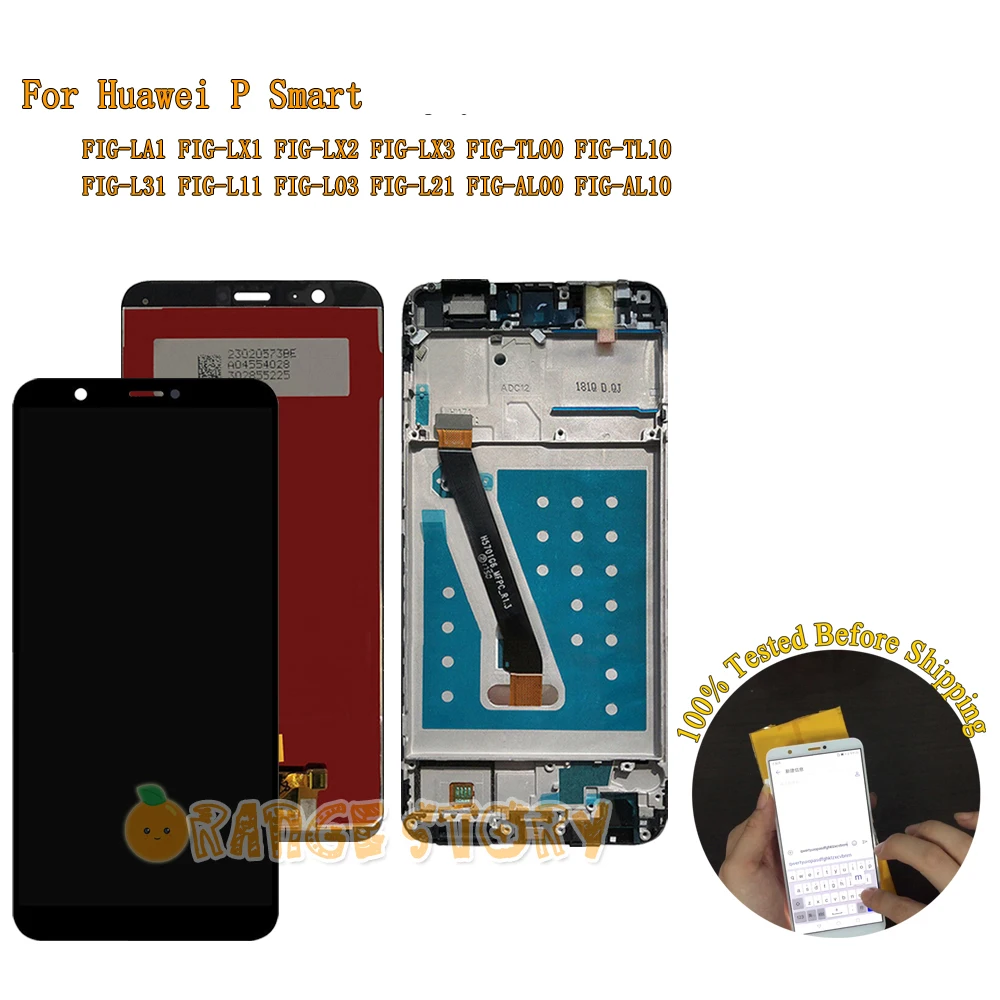 Lcd Screen For Huawei P Smart Fig-lx1 Fig-lx3 Lcd Touch Screen Frame On For P Smart Fig Lx1 Lx3 L21 L22 Screen - Mobile Phone Lcd Screens AliExpress