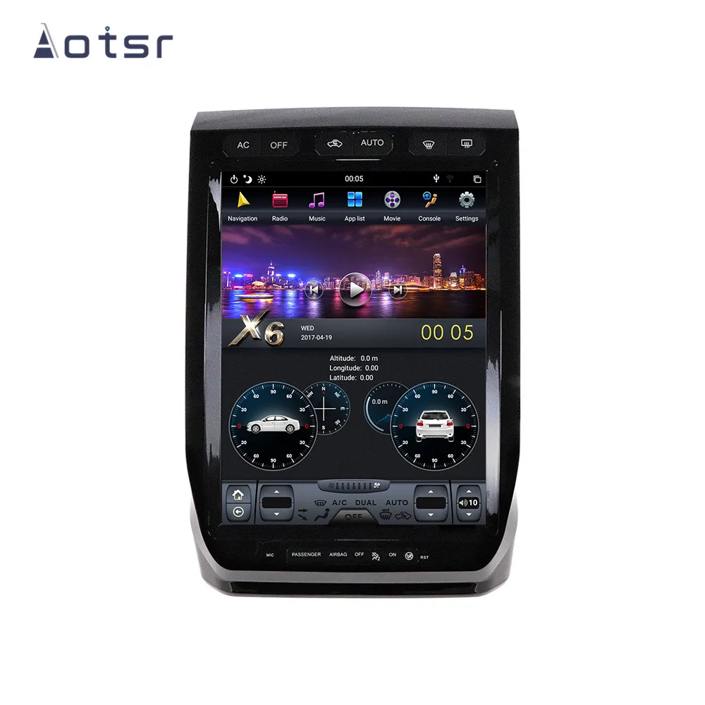 Автомобильный плеер AOTSR в стиле Tesla Android 9 0 PX6 4 ГБ 64 для Ford Raptor F150 2015 2020