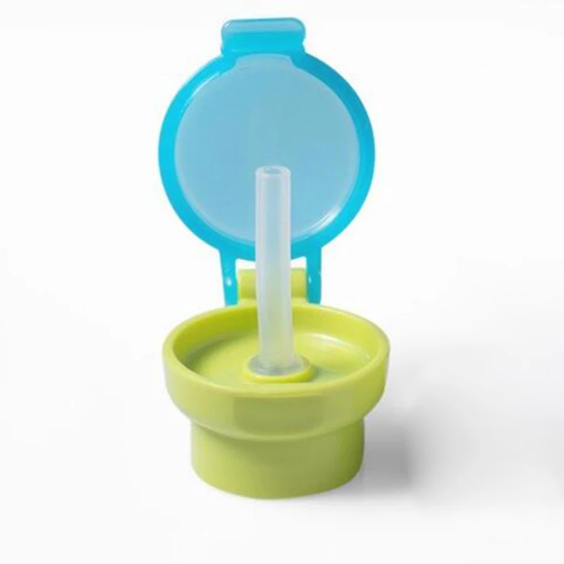 Соломинка для бутылки для воды для детей детская бутылка для питьевой воды крышка Замена с полипропилен силикон пищевое Кормление напиток инструменты - Цвет: yellowish green