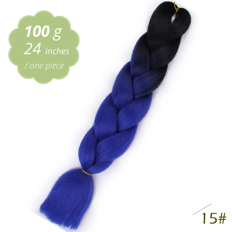15 AISI BEAUTY Crochet Braids Synthetic Hair Jumbo Braiding Hair 100g/Pack Pink Grey Twists Braids Hair Extensions - Цвет: 15