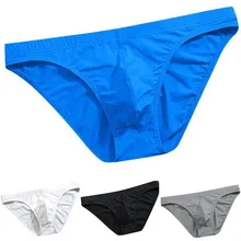 

1pc Men's Panties Ice Silk Underwear Y-Front Briefs Mid Waist Underwear One Piece Semi-Transparent Breathable Underpants