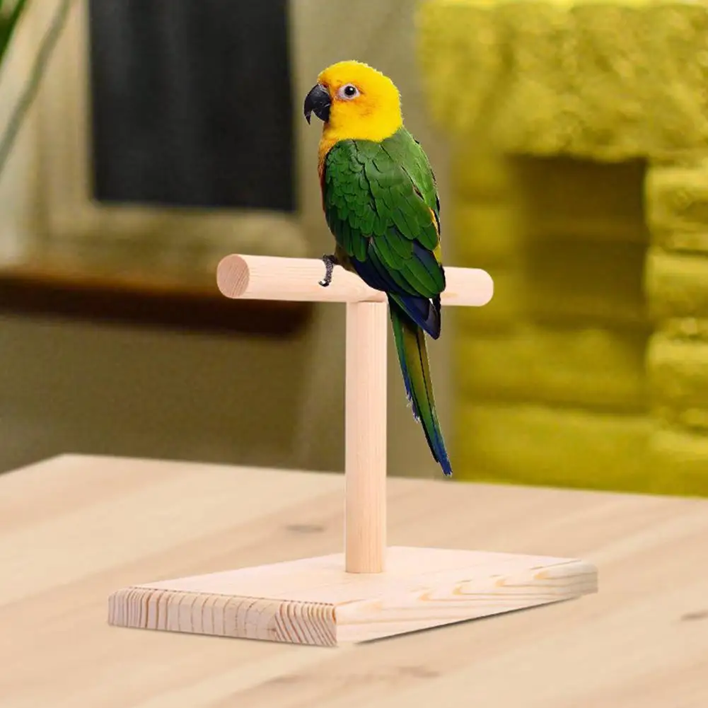 Горячая портативная деревянная птица попугай стенд обучение Спиннинг окунь стенд площадка платформа, игрушка