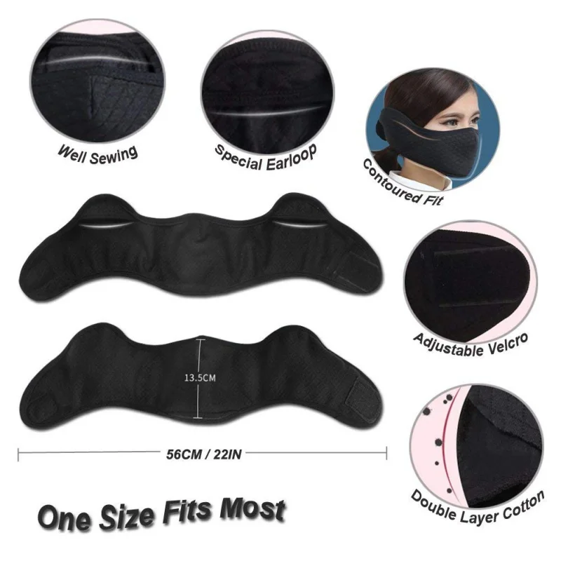 Warmer Cycling Thick Face Mask Windproof Skiing Hunting 2 in 1 Reversible Full Face Mask Bicycle Snowboard Ski AHPU